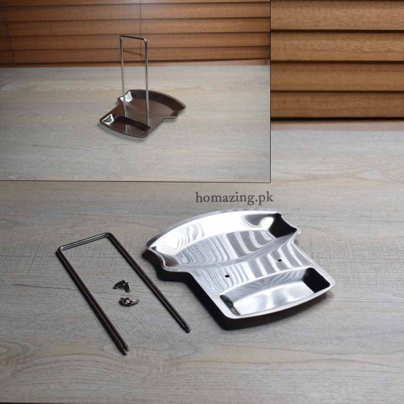 Lid And Spoon Stand Holder Stainless Steel