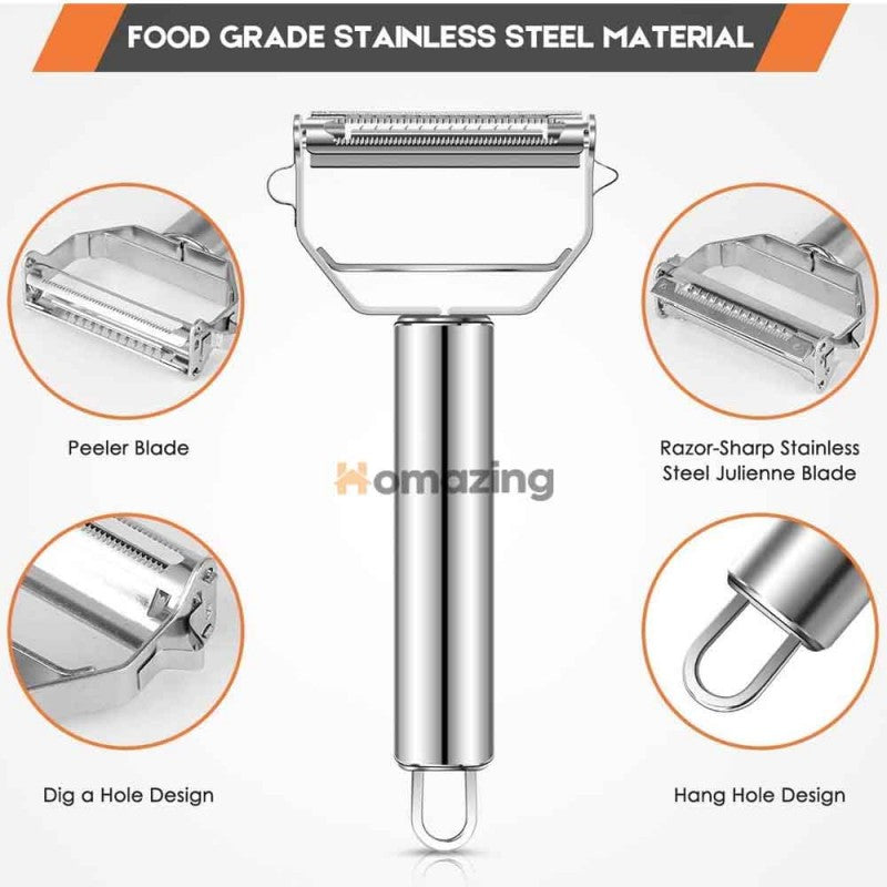 Dual Blade Peeler Stainless Steel