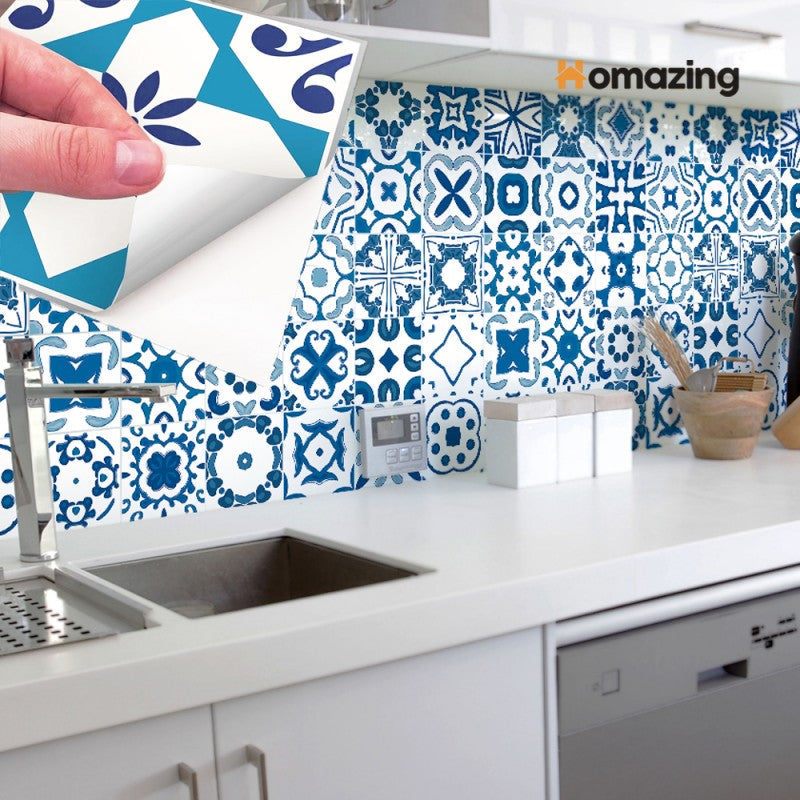 Tile Sticker Blue Moroccan