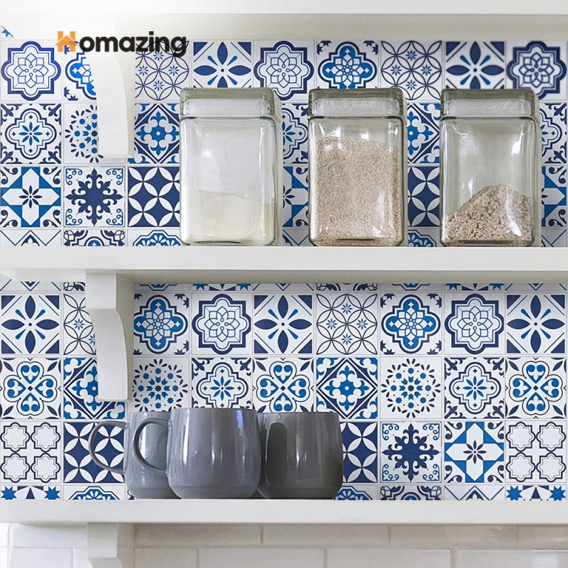 Tile Sticker Blue Moroccan