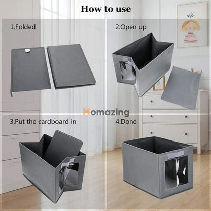 Foldable Storage Box With Handle