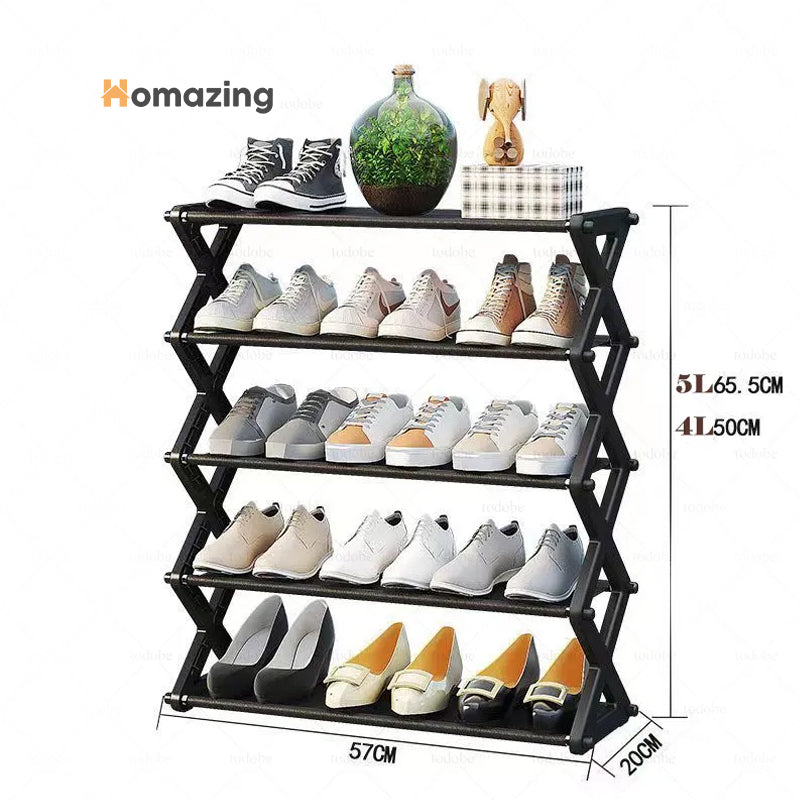 5 Layer Folding Shoe Rack Organizer