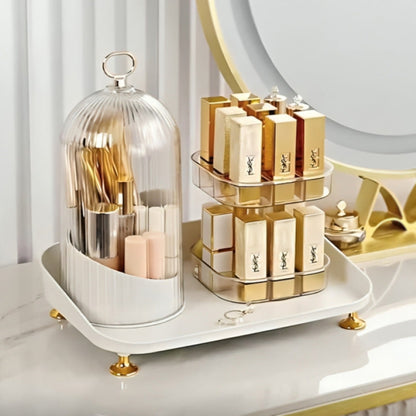 Rotating Cosmetic & Lipstick Organizer