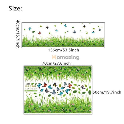 3D Green Grass PVC Wall Sticker