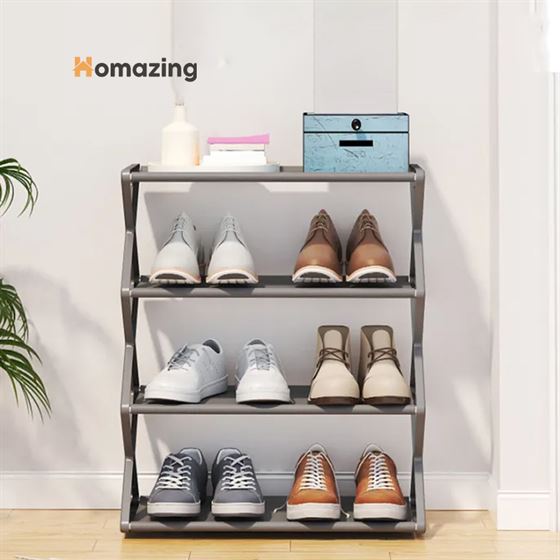 4 Layer Folding Shoe Rack Organizer