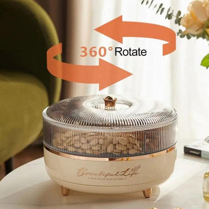 360 Rotating Dry Fruit Storage Container 2 Layer