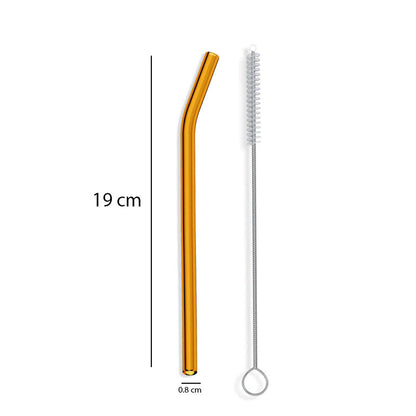 Glass Drinking Straw 5 Pcs Set