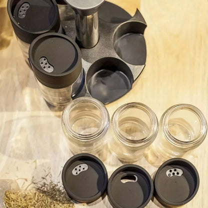 Condiment Spice Jars Revolving Base