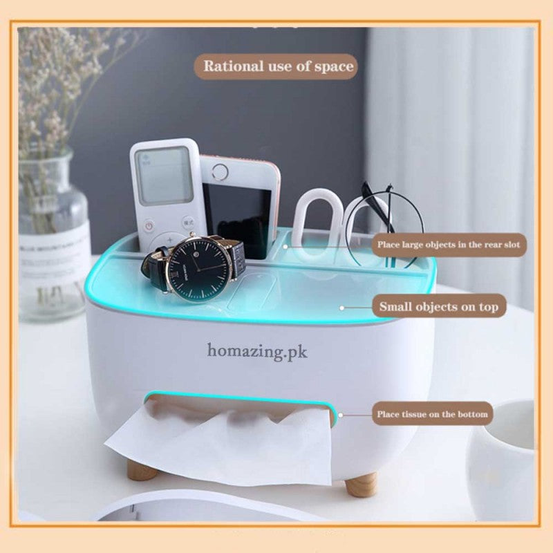 Creative Tissue Box & Remote Organizer