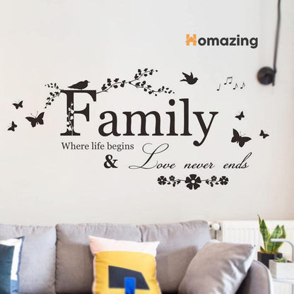 Family Letter Quote Wall Sticker