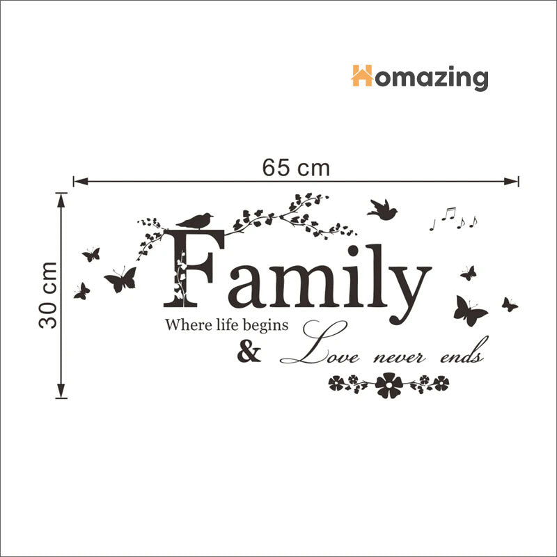 Family Letter Quote Wall Sticker