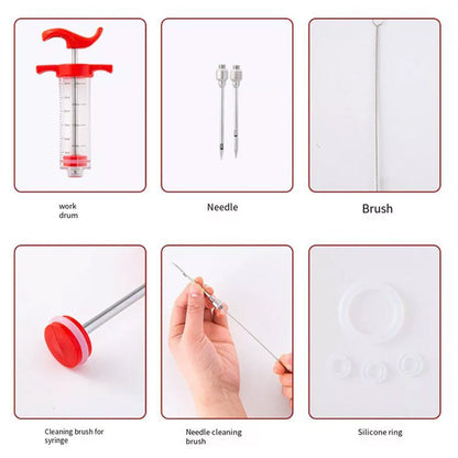 Meat Marinade Injector Syringe With Needle