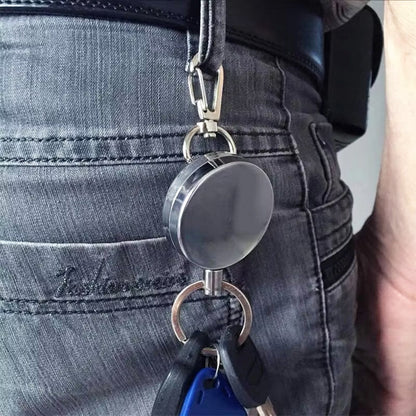 Mini Retractable Pull Keychain Holder