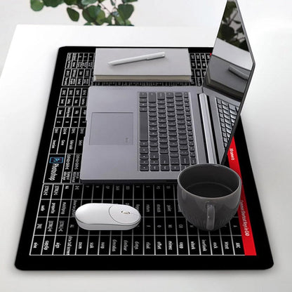 Non-Slip Keyboard Pad With Office Software Shortcuts Pattern