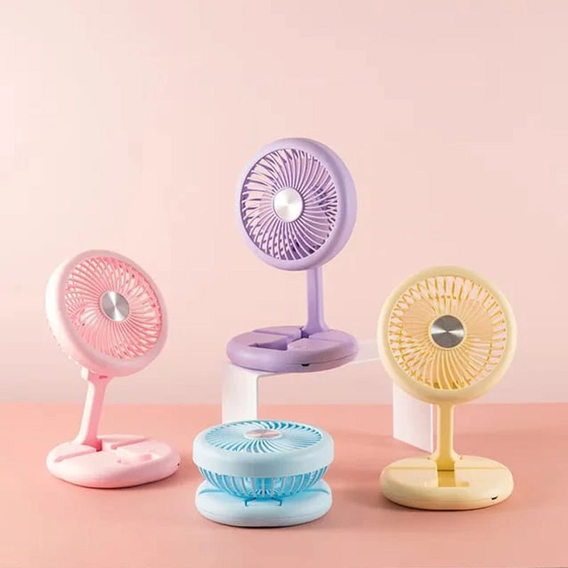 Mini LED Folding Fan Rechargeable