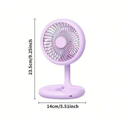 Mini LED Folding Fan Rechargeable