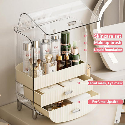 Large Portable Cosmetic Organizer With Drawer