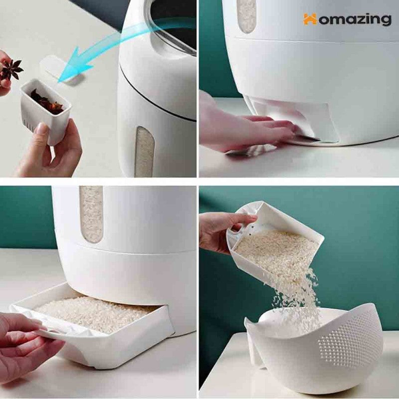 Rice Storage Dispenser - 10 KG Capacity