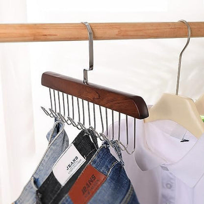 Multifunctional Solid Wood Clothes Hanger