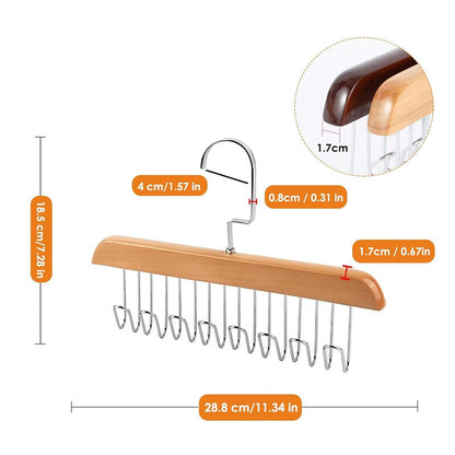 Multifunctional Solid Wood Clothes Hanger