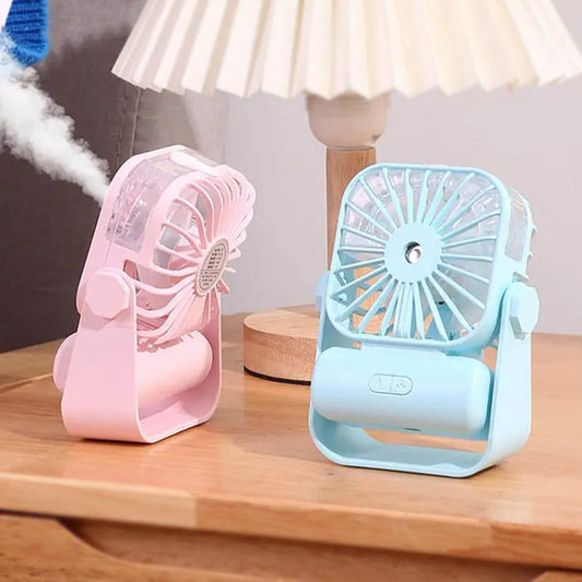 USB Desk Fan With Spray Rechargeable