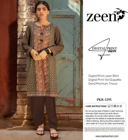 SUMMER BPRINTED LAWN 2025   Brand:    Zeen  Presented Luxury Digital Printed on fine  90-70 lawn  3 Piece Digital Printed Volume