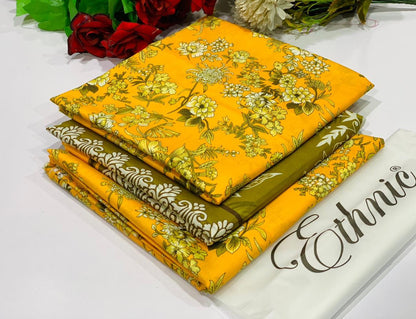 (ETHNIC LAWN 2025 OPENING)  DIGITAL PRINT LUXURY 90/70 WITH LAWN DUPATTA  Printed 3pc Collection