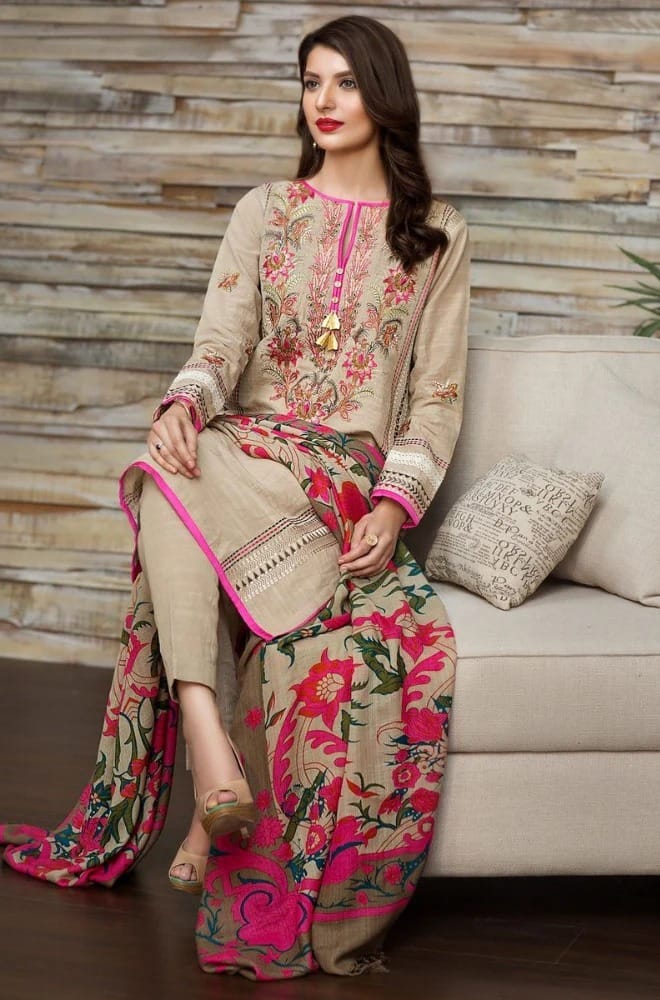 Brand Name KHAADI (LAWN)  SHIRT:  Lawn  DUPATTA: Swiss Lawn TROUSER: Lawn   By Pcs : 3 Pcs