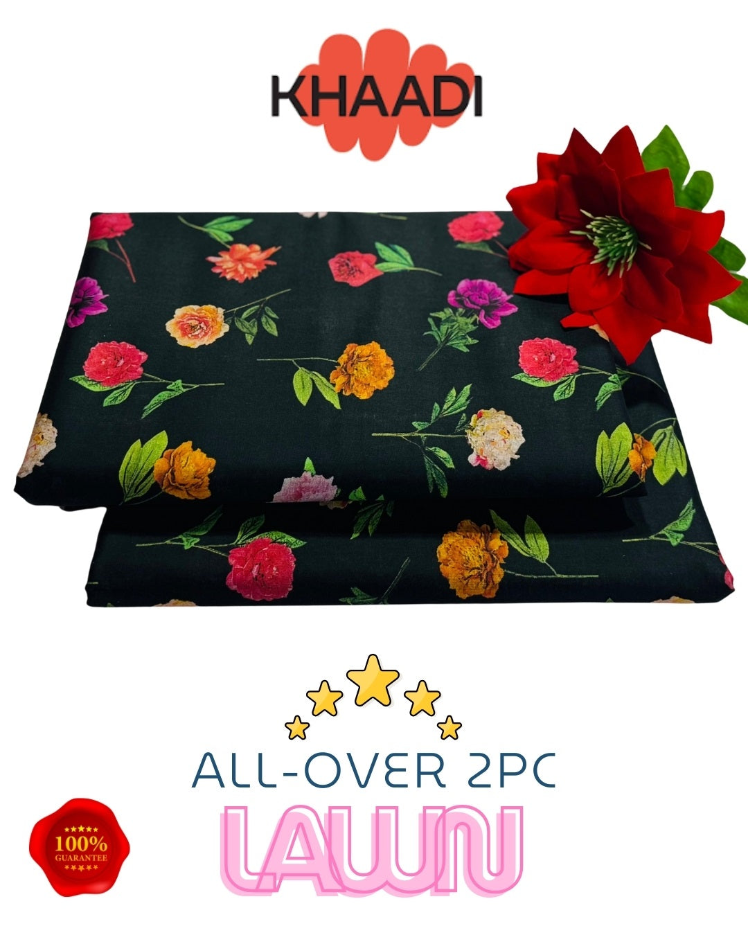 Brand Name KHAADI (PREMIUM LAWN)  SHIRT:  Lawn 90/70 TROUSER: Lawn 90/70     🔥100 % GUARANTEED Stuff🔥       By Pcs : 2 Pcs