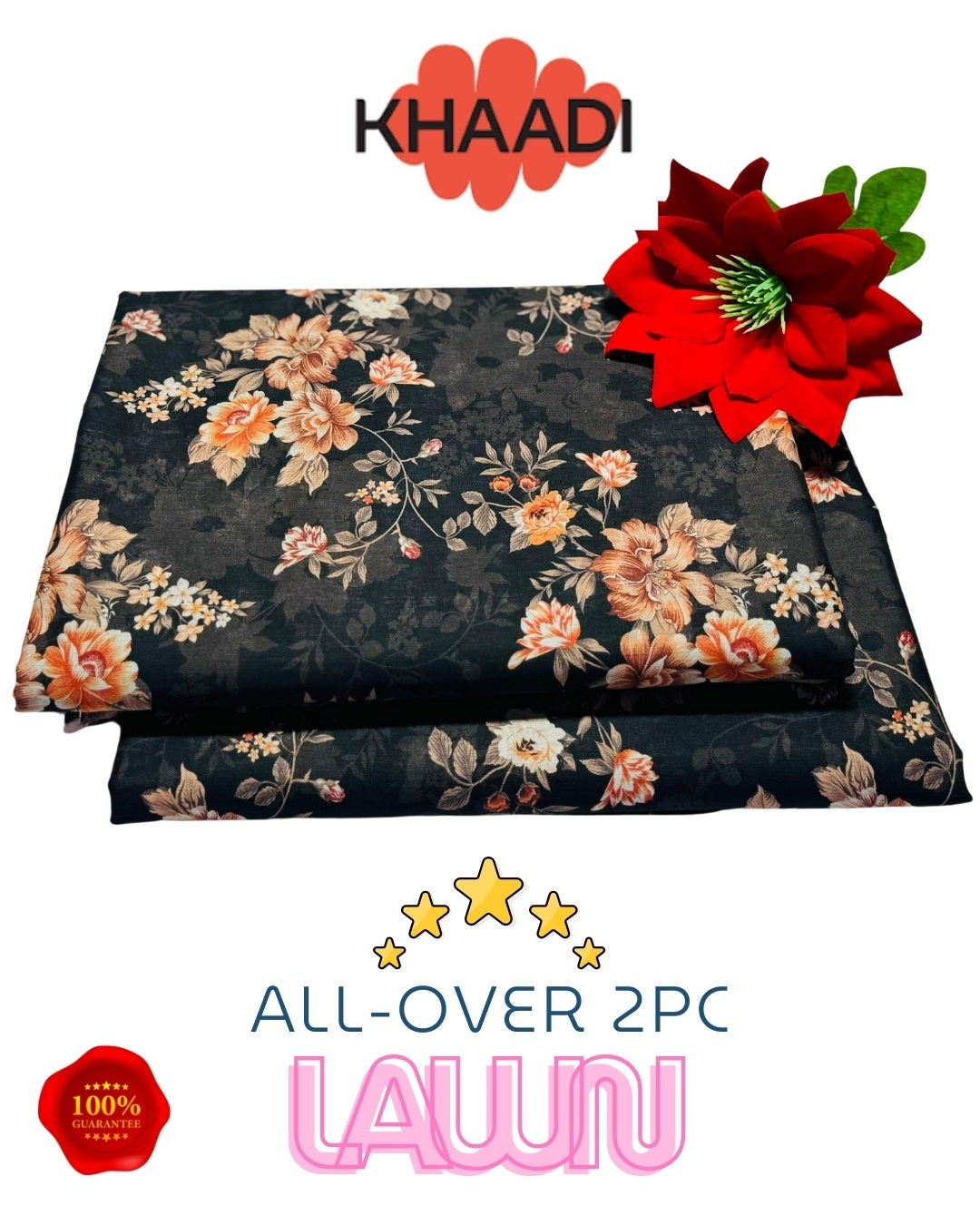 Brand Name KHAADI (PREMIUM LAWN)  SHIRT:  Lawn 90/70 TROUSER: Lawn 90/70     🔥100 % GUARANTEED Stuff🔥       By Pcs : 2 Pcs