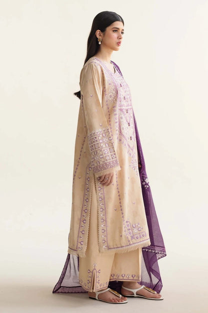 Brand Name ZARA SHAHJAHAN (LAWN)   SHIRT:  Lawn 90/70 DUPATTA: Organza TROUSER: Lawn 90/70  By Pcs : 3 Pcs