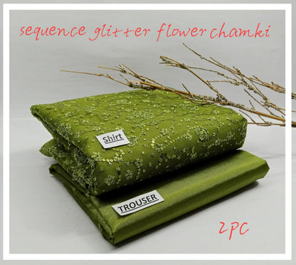 Sequence Glitter flower chamki 2pc  LATEST DESIGNS VOL"25 AVAILABLE