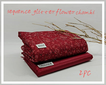 Sequence Glitter flower chamki 2pc  LATEST DESIGNS VOL"25 AVAILABLE