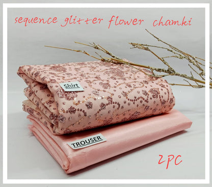 Sequence Glitter flower chamki 2pc  LATEST DESIGNS VOL"25 AVAILABLE