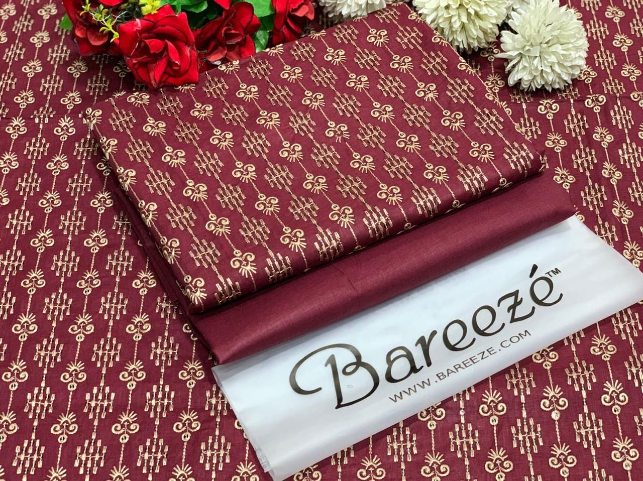 (BAREEZE LAWN 2025 OPENING)  EMBROIDERY LUXURY COTTON LAWN