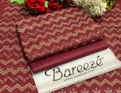 (BAREEZE LAWN 2025 OPENING)  EMBROIDERY LUXURY COTTON LAWN