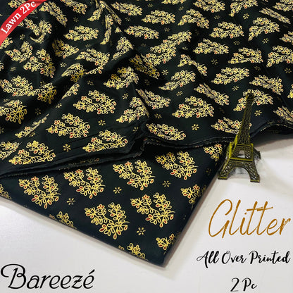 Bareeze Glitter Print All Over Lawn 2Pc With most luxurious feel of fabric