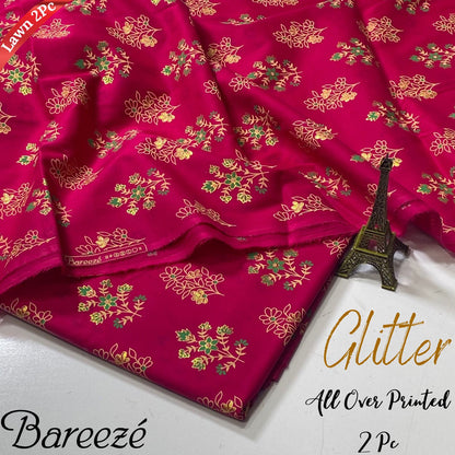 Bareeze Glitter Print All Over Lawn 2Pc With most luxurious feel of fabric