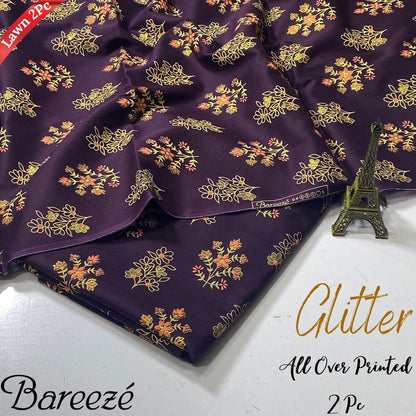 Bareeze Glitter Print All Over Lawn 2Pc With most luxurious feel of fabric