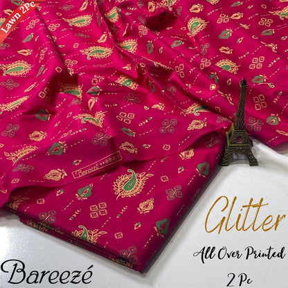 Bareeze Glitter Print All Over Lawn 2Pc With most luxurious feel of fabric