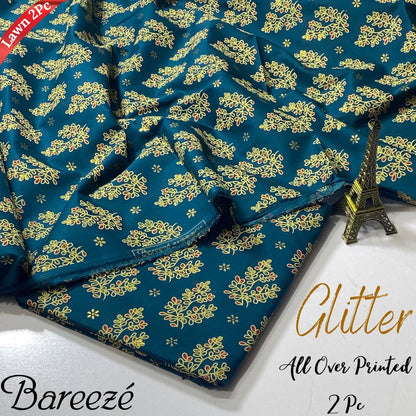 Bareeze Glitter Print All Over Lawn 2Pc With most luxurious feel of fabric