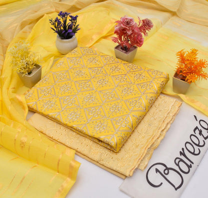 (BAREEZE LAWN 2025 OPENING)  FABRIC :  DORIYA COTTON LAWN ✅  3pc Embroidery Doriya cotton  Lawn WITH DIAMOND BAROSHA DUPATTA