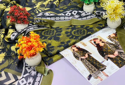 (ETHNIC LAWN 2025 OPENING)  DIGITAL PRINT LUXURY 90/70 WITH 100/100 VOIL DUPATTA  Printed 3pc Collection