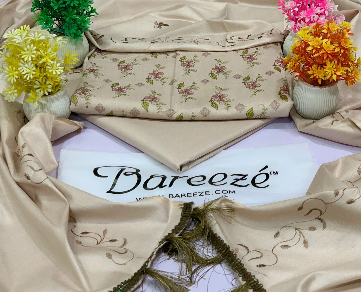 (BAREEZE LAWN EMB 2025 OPENING)  FABRIC :   LAWN EMB 3pc  3pc full emb Lawn WITH LACE LAWN EMB  DUPATTA  LAWN EMB 3pc Collection