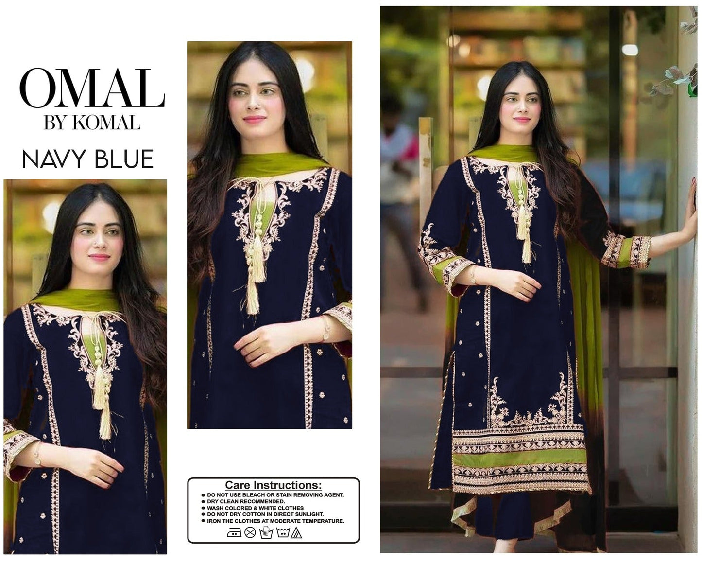 Brand Name OMAL BY KOMAL (LAWN)   SHIRT:  Lawn  DUPATTA: Bamber Chiffon Zari  TROUSER: Lawn   By Pcs : 3 Pcs