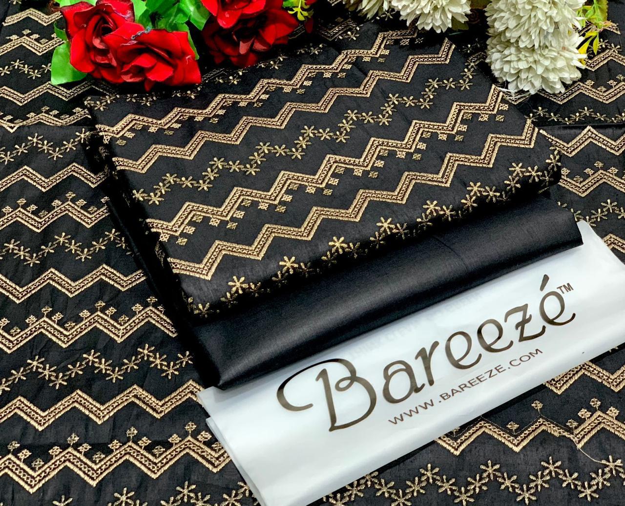 (BAREEZE LAWN 2025 OPENING)  EMBROIDERY LUXURY COTTON LAWN  Embroidery 2pc Collection