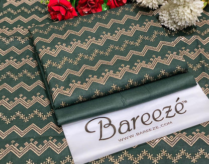 (BAREEZE LAWN 2025 OPENING)  EMBROIDERY LUXURY COTTON LAWN  Embroidery 2pc Collection