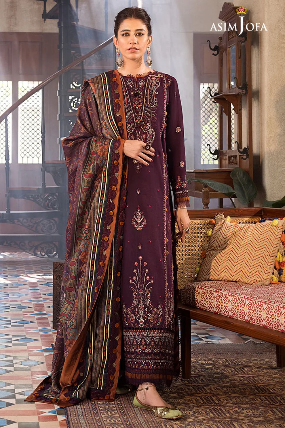 Asim Jofa   Fabric Airjet Lawn  Lawn.   Quality