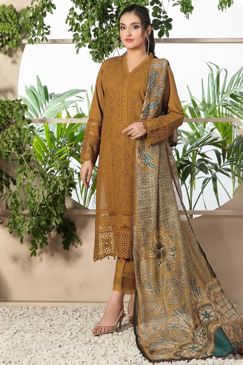 Zainab Chottani   Fabric Airjett Lawn 90/70  Lawn Chiken Kari.   Quality