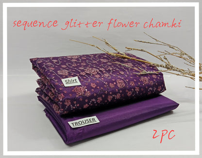 Sequence Glitter flower chamki 2pc  LATEST DESIGNS VOL"25 AVAILABLE